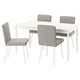 TONSTAD / TONSTAD Table et 4 chaises, blanc cassé/Viarp beige/brun blanc cassé, 59x31 1/2 "