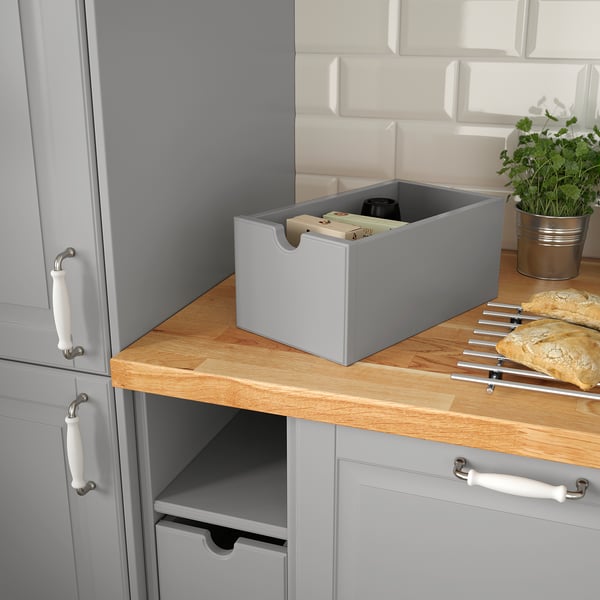 TORNVIKEN Boîte, gris, 7 1/2x13x5 7/8 "