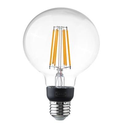 LUNNOM Ampoule à DEL E12 200 lumen, intensité lumineuse réglable/tubulaire  verre clair, 25 mm (1) - IKEA CA