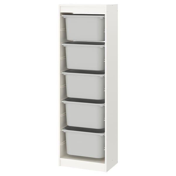 Trofast Rangement Boites Blanc Gris Ikea