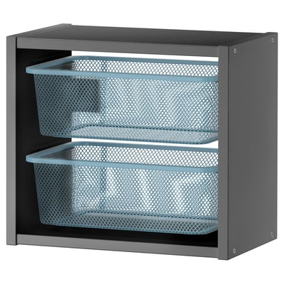 TROFAST Rangement mural, gris/bleu gris, 13 3/8x8 1/4x11 3/4 "