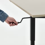TROTTEN Bureau assis-debout, beige/anthracite, 47 1/4x27 1/2 "