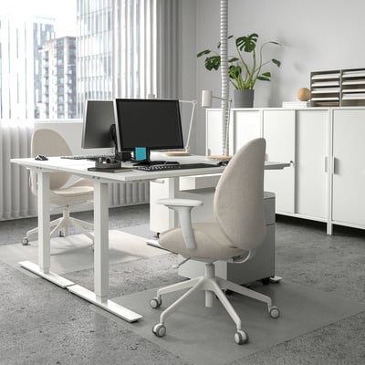 mb-moebel Bureau d'Ordinateur avec 4 Tiroirs Meuble Bureau Informatique  Station de Travail Table de Bureau avec Espace de Rangement - 120x75x55 AGA  (Blanc Mat) : : Cuisine et maison