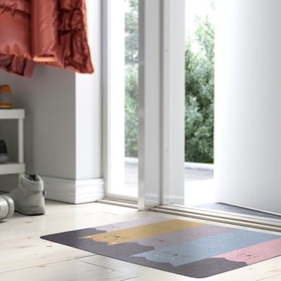 TURISTVÄG Paillasson, intérieur, motif chat, 2 ' 0 "x2 ' 11 "