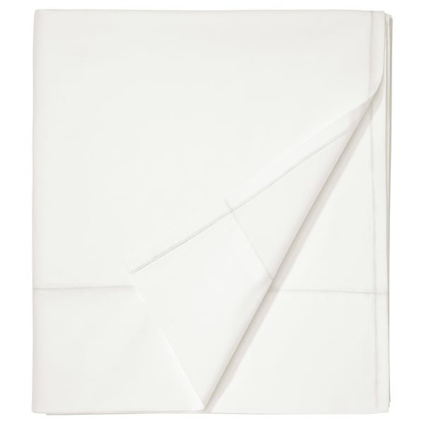 ULLVIDE Drap plat, blanc, Très grand 2 places