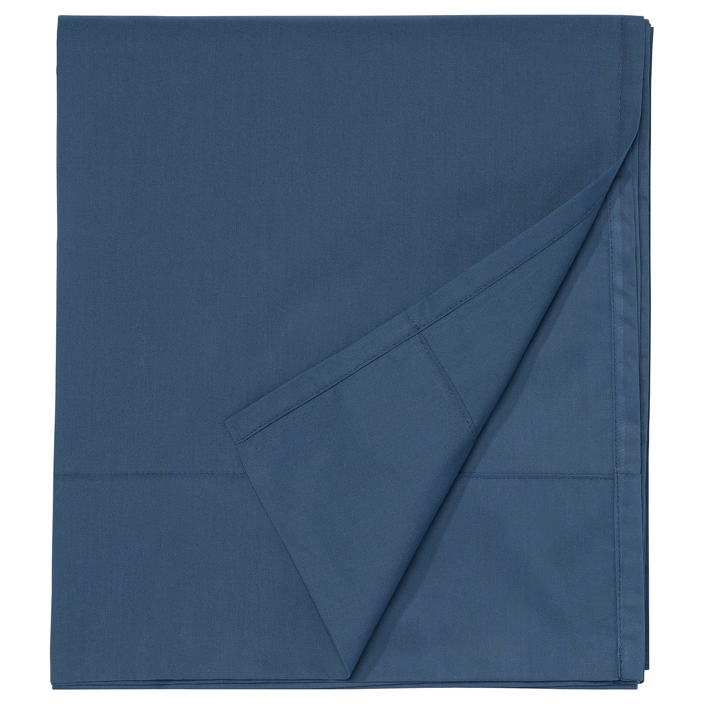 ULLVIDE Drap plat, bleu foncé, 2 places
