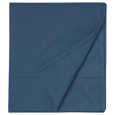 ULLVIDE Drap plat, bleu foncé, Lit 1 place, très grand