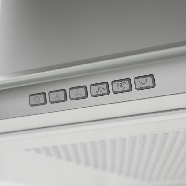 UNDANTAG Hotte plafond, acier inox/verre