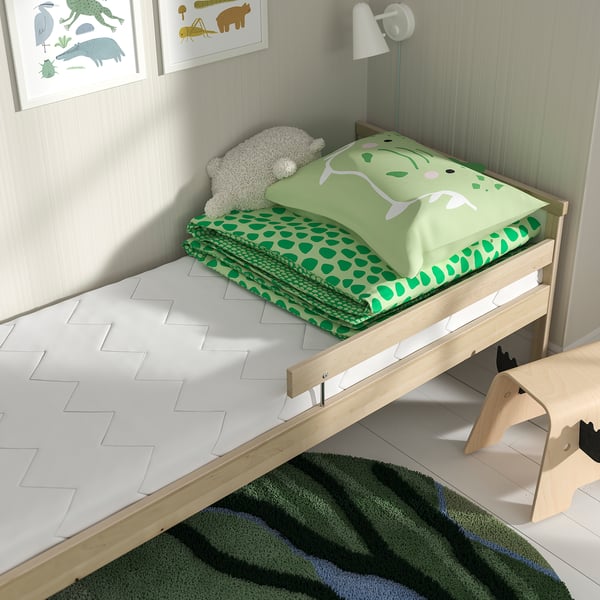 UNDERLIG Matelas mousse pour lit enfant, blanc, 27 1/2x63 "