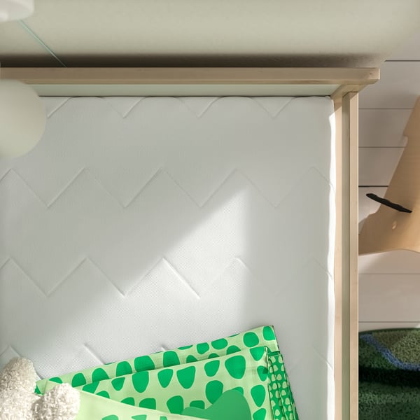 UNDERLIG Matelas mousse pour lit enfant, blanc, 27 1/2x63 "