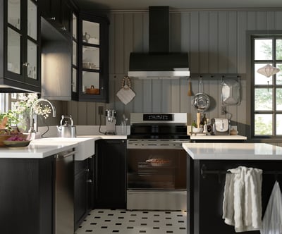 UNGDOMLIG Hotte murale, noir