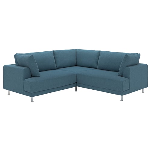 UPPÅKRA Canapé d'angle modulaire, 3 places, Axvall bleu gris foncé