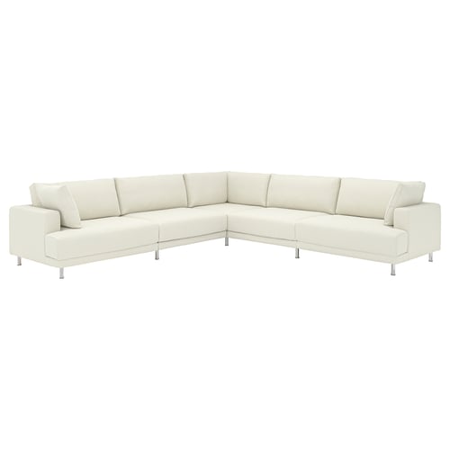 UPPÅKRA Canapé d'angle modulaire, 6 places, Axvall blanc cassé