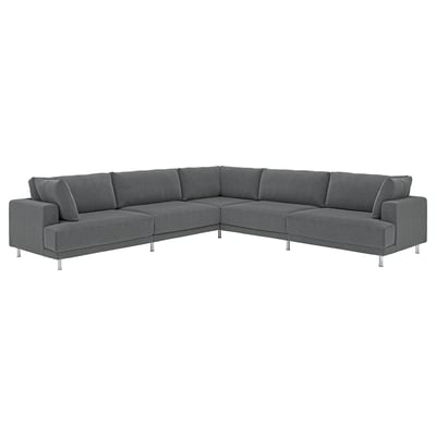 UPPÅKRA Canapé d'angle modulaire, 6 places, Johanneshov gris foncé