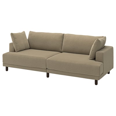 UPPÅKRA Canapé modulable 3 places, Johanneshov brun-beige