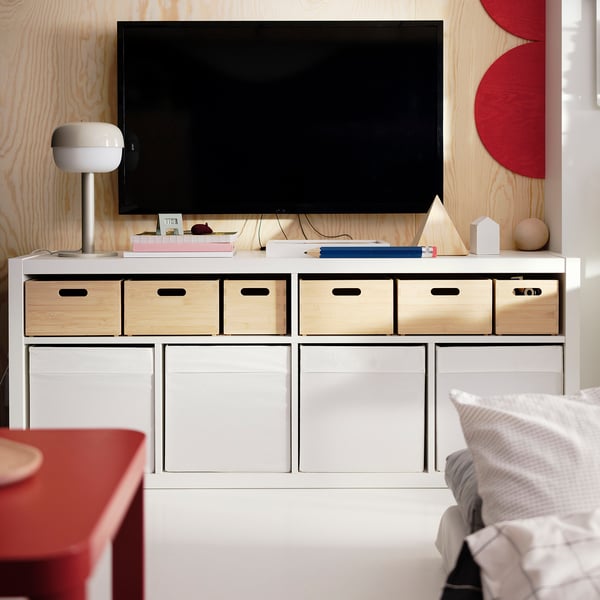 UPPDATERA Boîte de rangement, bambou clair, 9 ½x12 ½x6 "