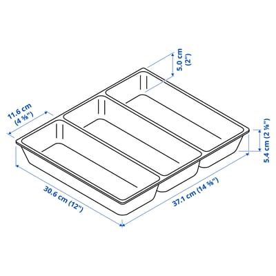 UPPDATERA Range-couverts, bambou, 15x12 "