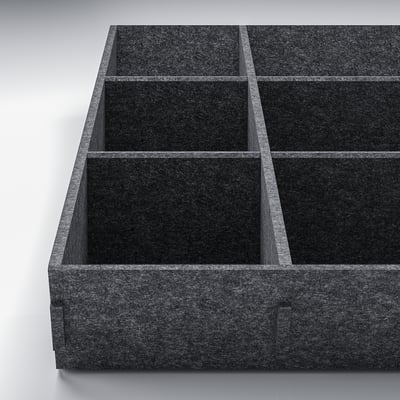 UPPDATERA Rangement adaptable pour tiroir, gris, 15x24 "