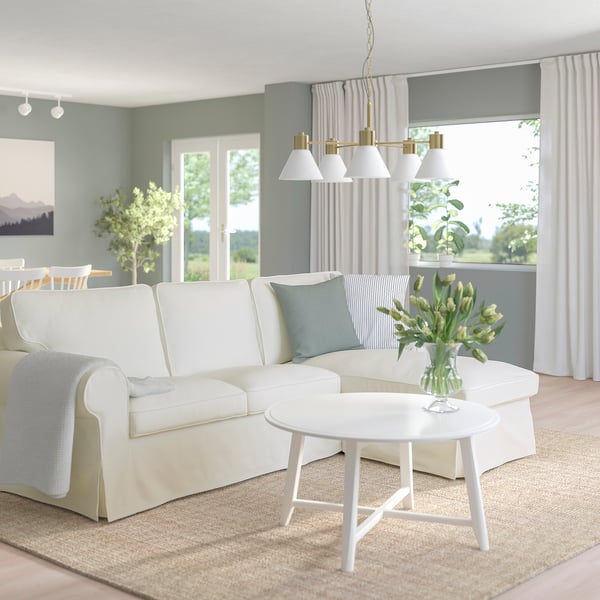UPPLAND Canapé avec méridienne, Blekinge blanc