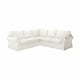 UPPLAND Canapé d'angle, 4 places, Blekinge blanc