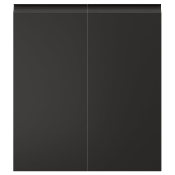 UPPLÖV Porte arm inf angle 2p, gauche/mat anthracite, 13x30 "