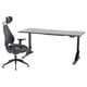 Option : UPPSPEL / GRUPPSPEL Bureau et chaise de jeu, noir/Grann noir, 70 7/8x31 1/2 "
