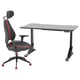 UPPSPEL / GRUPPSPEL Bureau et chaise de jeu, noir/gris, 55 1/8x31 1/2 "