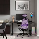 UPPSPEL / STYRSPEL Bureau et chaise de jeu, noir/violet, 55 1/8x31 1/2 "
