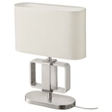 UPPVIND Lampe de table, nickelé/blanc, 19 "