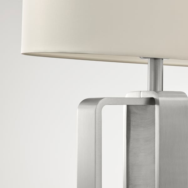 UPPVIND Lampe de table, nickelé/blanc, 19 "