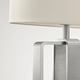 UPPVIND Lampe de table, nickelé/blanc, 19 "