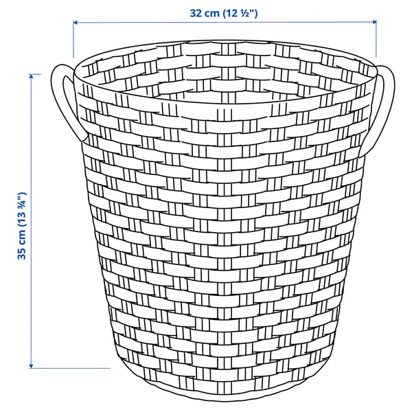 VÄXTHUS Panier, rotin/fait main, 12 ½x13 ¾ "
