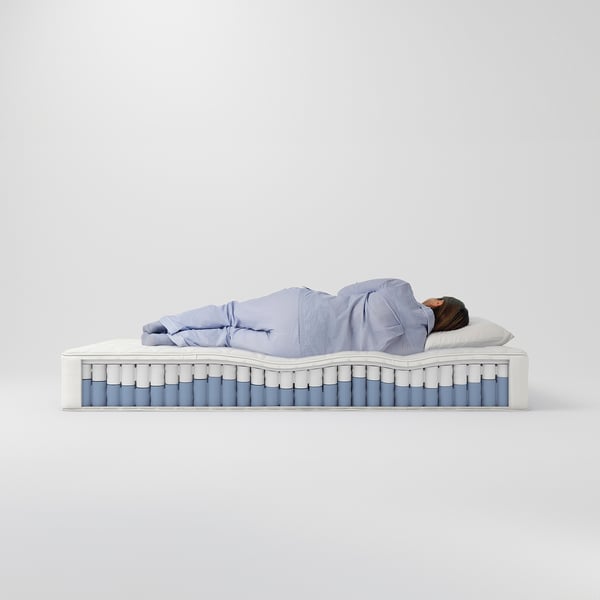 VÅGSTRANDA Matelas hybride, moelleux/blanc, 1 place