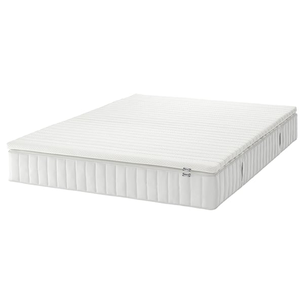 VALEVÅG Matelas et surmatelas, extra ferme blanc/Nisseholm blanc, Deux places