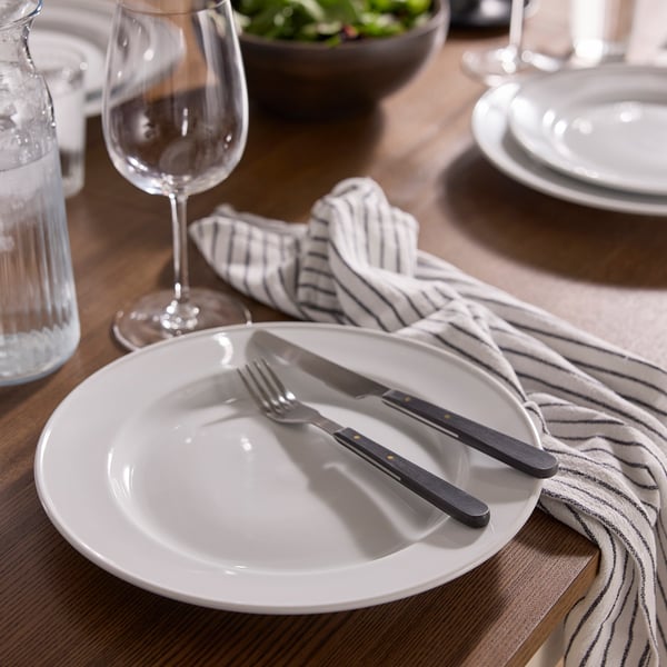 VARDAGEN Assiette, blanc, 10 ½ "