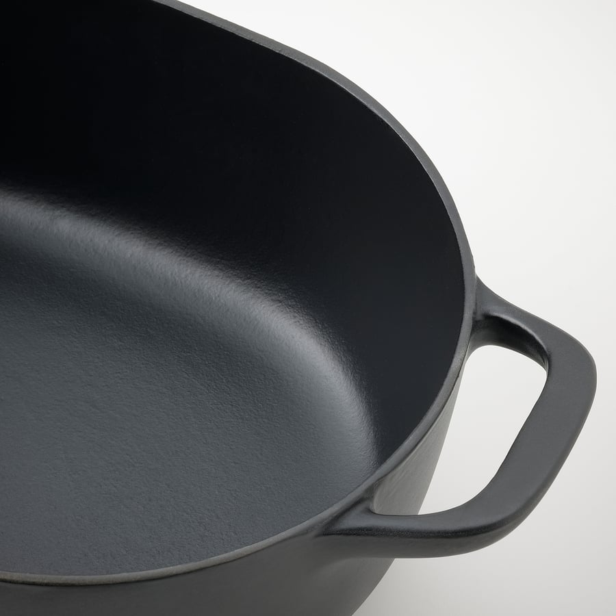 VARDAGEN cocotte, fonte émaillée mat/noir, 6.5 l (6.9 qt) IKEA CA