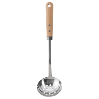 VARDAGEN Écumoire, acier inox/hêtre, 13 "