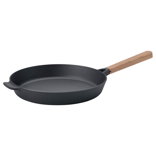 VARDAGEN Poêle à frire, fonte/hêtre, 10 "