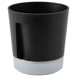 VÅRDTRÄD Pot avec réservoir, intérieur/extérieur transparent/anthracite, 4 ¾ "