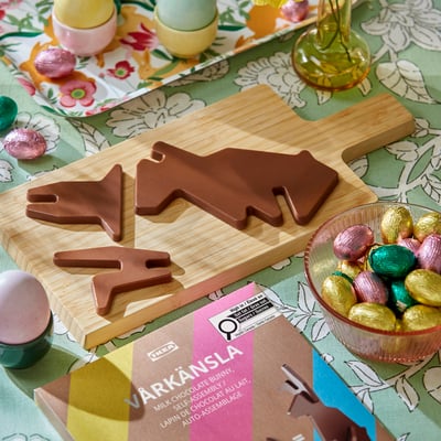 VÅRKÄNSLA Lapin en chocolat au lait, à monter soi-même/certifié Rainforest Alliance, 3 oz