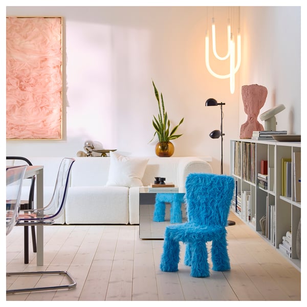 VARMBLIXT Suspension à DEL, intensité lumineuse réglable intelligent/verre blanc spectre blanc, 18 "