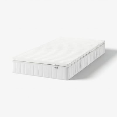 VESTERÖY Matelas et surmatelas, ferme blanc/Nisseholm blanc, 1 place