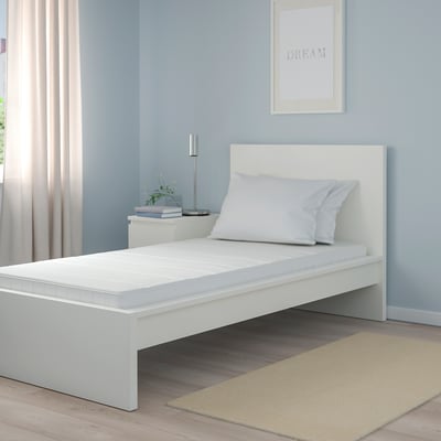 VESTERÖY Matelas hybride, mi-ferme/blanc, 1 place