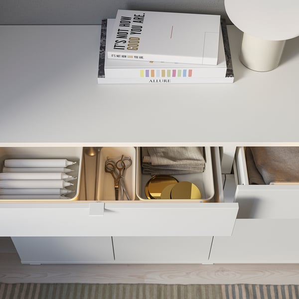 VIHALS Buffet, blanc, 55 1/8x18 1/2x29 1/2 "