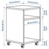 VIHALS Chevet, blanc, 14 5/8x14 5/8 "