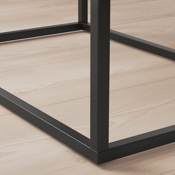 VIKHAMMER Table de chevet, noir, 23 5/8x15 3/8 "