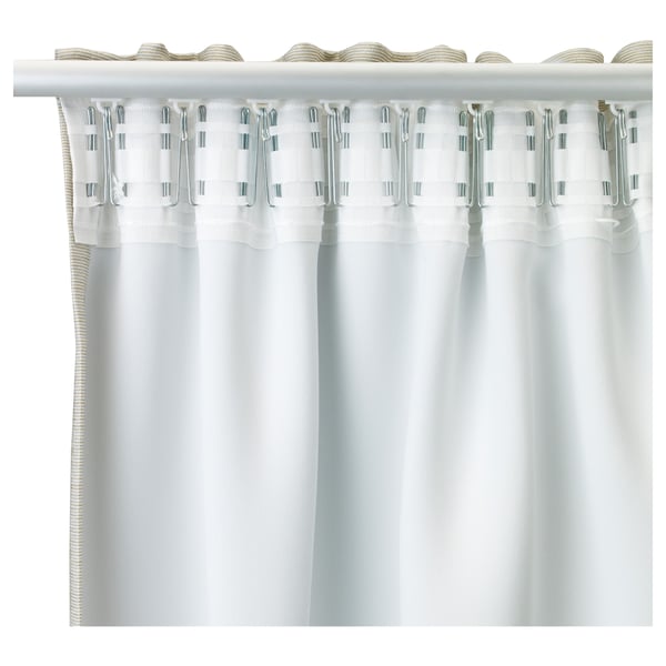 VILBORG Rideaux assombrissants, 2 panneaux, beige/ruban fronceur, 57x98 "