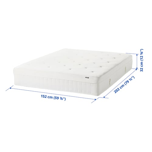 VINGELEN Matelas hybride à plateau euro, moelleux/blanc, Grand 2 places