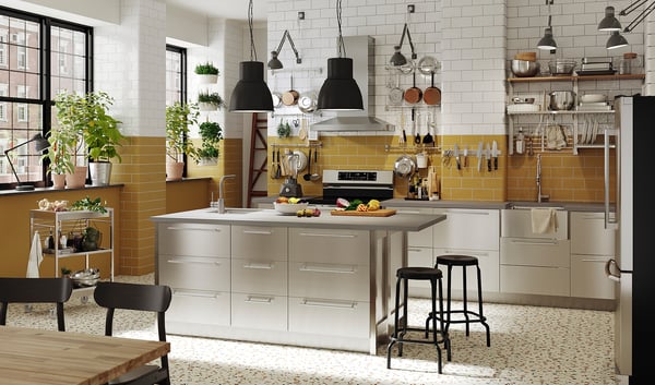 VINSTGIVANDE Hotte murale, acier inox