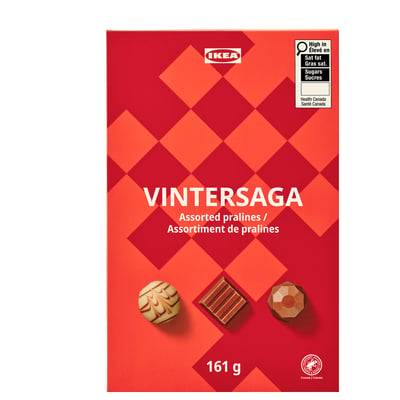 VINTERSAGA Boîte cadeau, assortiment de pralines certifié Rainforest Alliance, 6 oz